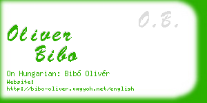 oliver bibo business card