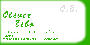 oliver bibo business card